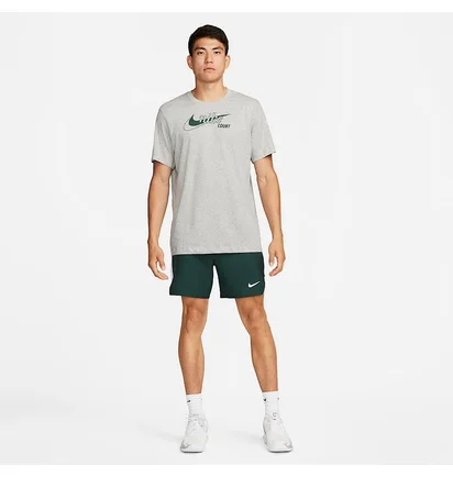 Футболка мужская Nike Court Dri-Fit Swoosh Tennis T-Shirt Grey DD8376-064