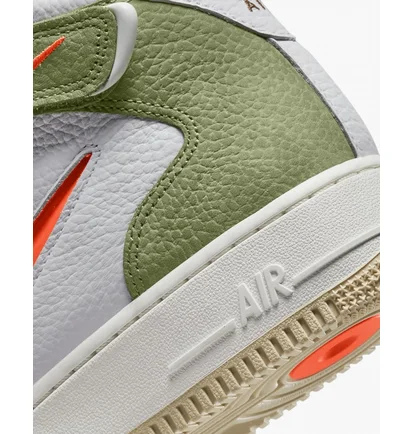 Кросівки чоловічі Nike Air Force 1 Mid Qs MenS Shoes White/Olive DQ3505-100
