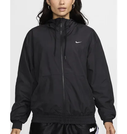 Олимпийка женская Nike Sportswear Classic Wovens Loose Uv Hooded Jacket Black FV6298-010