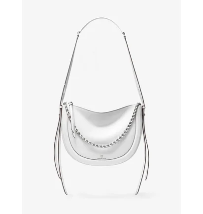 Сумка женская Michael Kors Jagger Large Pebbled Leather Messenger Bag White 30S0S1JM9L-OPTIC-WHITE-8448