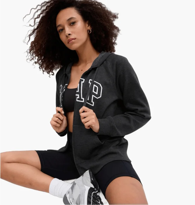 Толстовка жіноча Gap Fullzip Logo Grey 463503-21
