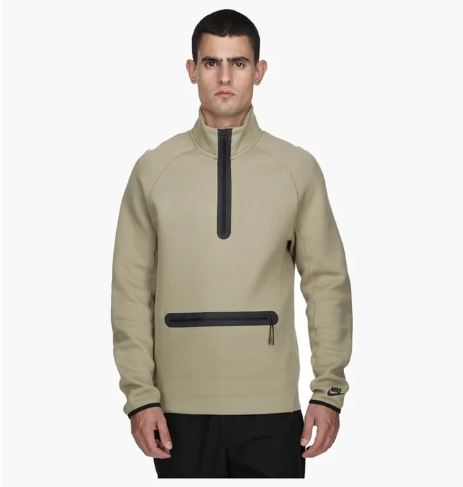 Кофта мужская Nike Sportswear Tech Fleece MenS 1/2-Zip Sweatshirt Beige FB7998-276