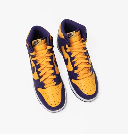 Кроссовки мужские Nike Dunk Hi Retro Violet/Yellow Dd1399-500