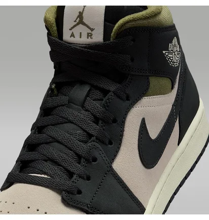 Кроссовки мужские Air Jordan 1 Mid Se Black/Beige HV4091-102