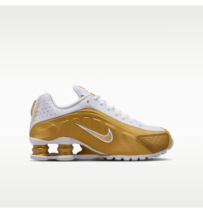 Кросівки дитячі Nike Shox R4 Big Kids Shoes Gold/White CW2626-700