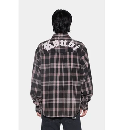 Рубашка мужская Ksubi Картата Vulture Flannel Ls Shirt Plum Multi MSP26SH009
