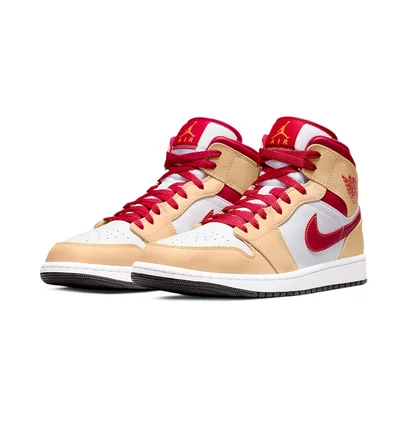 Кроссовки детские Nike Air Jordan 1 Mid (Gs) Beige 554725-201