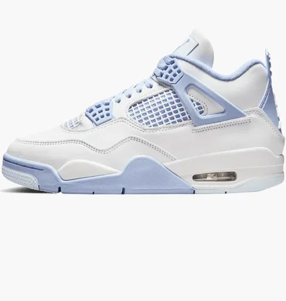 Кроссовки женские Air Jordan 4 Retro Forget Me Not White/Light Blue HV0823-100