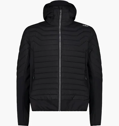 Куртка мужская CMP Jacket Hybrid Fix Hood Nylon Black 34Z2007-U901