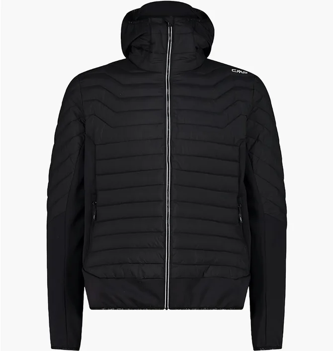 Куртка мужская CMP Jacket Hybrid Fix Hood Nylon Black 34Z2007-U901