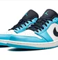 Кросівки чоловічі Air Jordan 1 Low White/Light Blue 553558-144