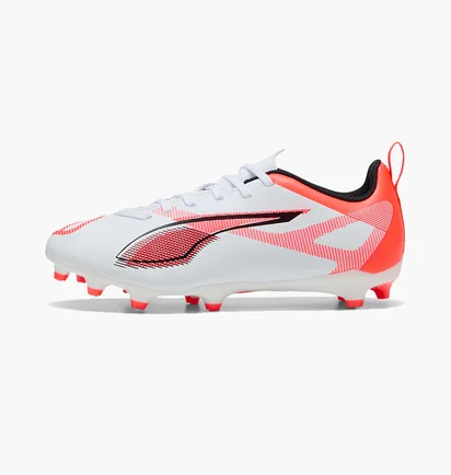 Бутсы детские Puma Ultra 5 Play Fg/Ag White/Red 108170-01