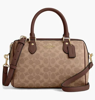 Сумка жіноча COACH Rowan Satchel Bag In Signature Canvas Brown/Beige CV961