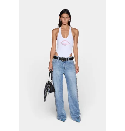 Боди женское Ksubi Varsity Lara Bodysuit White WPS26BS003