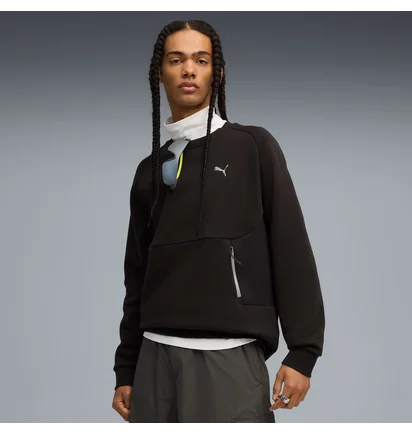 Кофта мужская Puma Tech Relaxed Crew Fl Black 633436-01