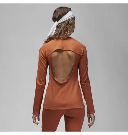 Кофта женская Air Jordan Sport Long-Sleeve Top Brown FN5113-209