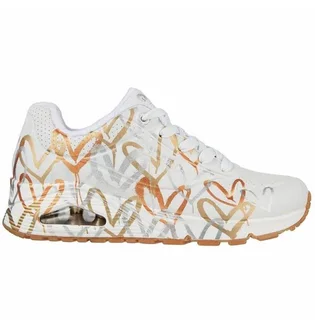 Кросівки жіночі Skechers Uno Metalic Love White 155523-WTGD