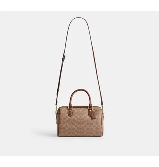 Сумка женская COACH Rowan Satchel Bag In Signature Canvas Brown/Beige CV961