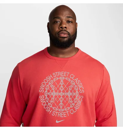 Свитшот мужской Nike Standard Issue MenS Dri-Fit Basketball Crew-Neck Sweatshirt Red FZ0682-657