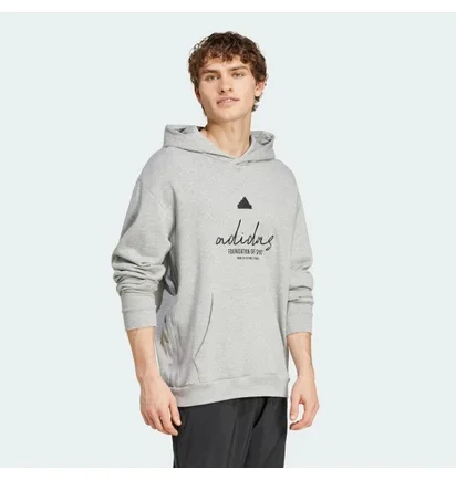 Худи мужское Adidas Brand Love Grey IX1316