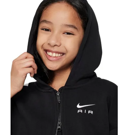 Толстовка детская Nike Big Kids (Girls) Oversized Full-Zip Black FD2960-010