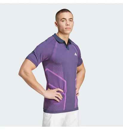 Поло мужское Adidas Tennis Pro Seamless Aeroready Freelift Polo Violet IM8894