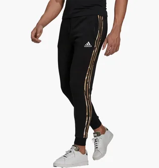 Штаны мужские Adidas Essentials Fleece Camo-Print Black GV2125