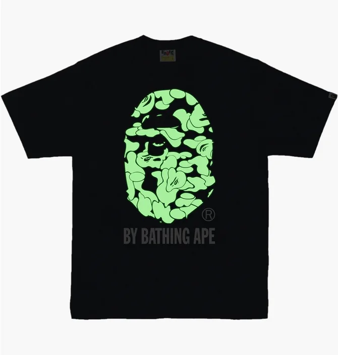 ᐉ Футболка мужская Bape Text Code Camo By Bathing Ape Tee Black