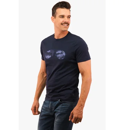 Футболка мужская Michael Kors Camo Aviator Short Sleeve Tee Blue CS351IEFV4