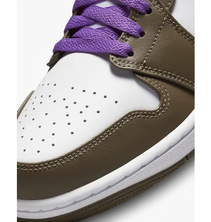 Кроссовки мужские Air Jordan 1 Low White/Brown 553558-215