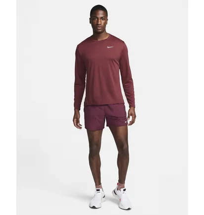 Лонгслів чоловічий Nike Miler Dri-Fit Uv Long-Sleeve Running Top Red FB7070-681