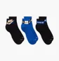 Носки Nike Everyday Plus Ankle (3 шт) Black/Blue HJ9378-902
