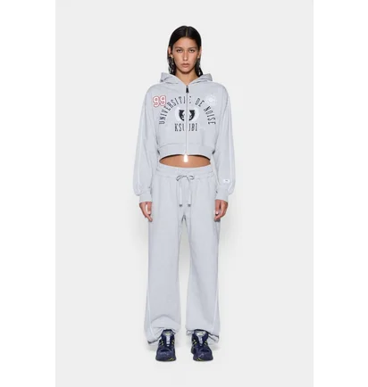 Спортивный костюм женский Ksubi College Origin Zip Hoodie & Carter Wide Trakpant Grey WSP26FL002-WSP26PA005