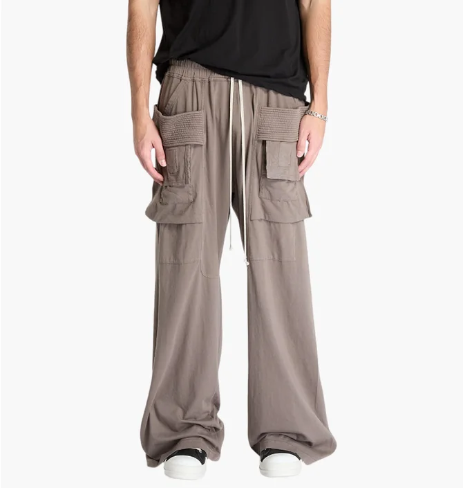 Штаны мужские Rick Owens Drkshdw Creatch Wide Cargo Grey DU01E3394-34