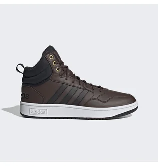 Кроссовки мужские Adidas Hoops 3.0 Mid Lifestyle Basketball Classic Fur Lining Winterized Shoes Brown GZ6680