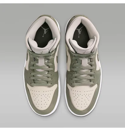 Кроссовки женские Air jordan 1 Mid Olive/Beige HF4079-003