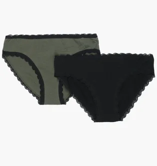 Трусики жіночі Manoukian Slips Black/Green (2 шт) 13890784-3