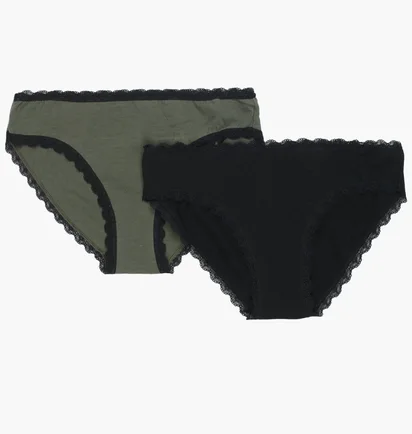 Трусики женские Manoukian Slips Black/Green (2 шт) 13890784-3
