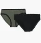 Трусики женские Manoukian Slips Black/Green (2 шт) 13890784-3