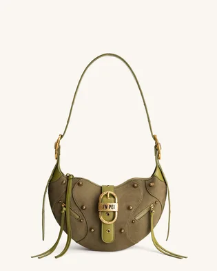 Сумка жіноча JW PEI Tessa Suede Shoulder Bag Olive BB2023BG70151JWP