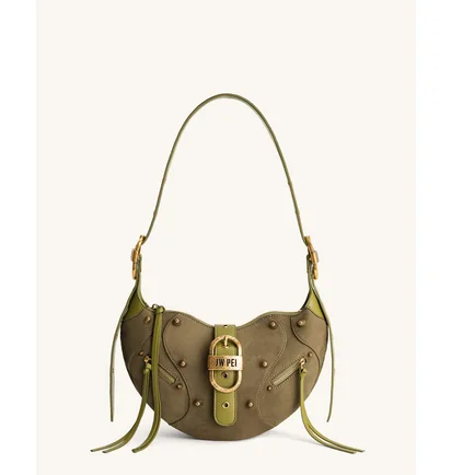 Сумка жіноча JW PEI Tessa Suede Shoulder Bag Olive BB2023BG70151JWP