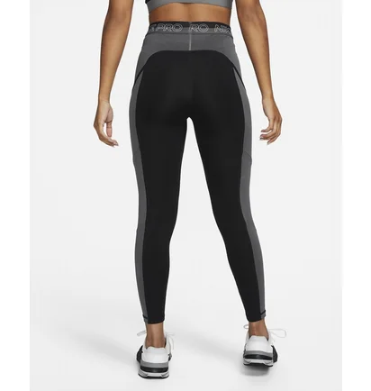 Леггинсы женские Nike Pro Dri-Fit Training Tights Black/Grey DX0063-010