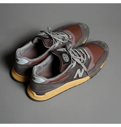 Кроссовки мужские New Balance 998 Miusa Stone Island Raso Gommato Brown U998PR