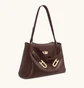 Сумка жіноча JW PEI Rhea Pebbled Double Buckle Shoulder Bag Brown BB2025BG134085JWP
