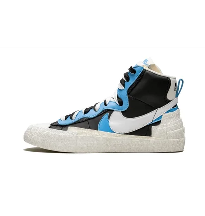 Кроссовки мужские Nike Blazer Mid Black/Light Blue BV0072-001