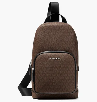 Сумка чоловіча Michael Kors Mens Cooper Logo Sling Pack Brown 37S1LCOY1B-BROWN-BLACK-47040