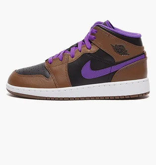 Кроссовки детские Air Jordan 1 Mid Older Brown/Black DQ8423-215