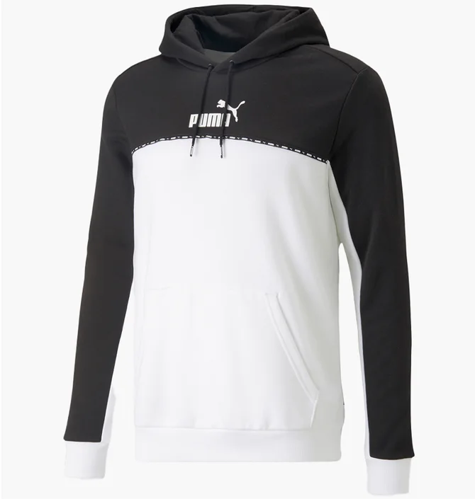 Худи мужское Puma Ess Block X Tape Hoodie White 675173-01