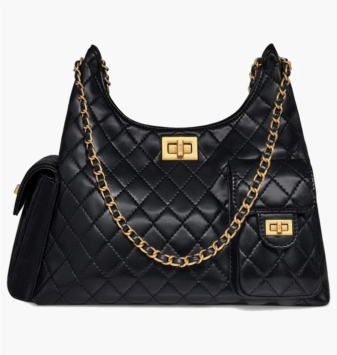 Сумка жіноча JW PEI Vivian Quilted Chain Shoulder Bag Black BB2025BG131429JWP