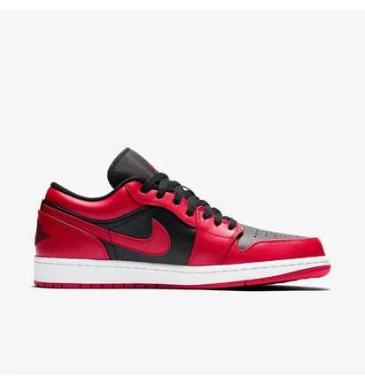Кросівки чоловічі Air Jordan 1 Low Reverse Bred Black/Red 553558-606